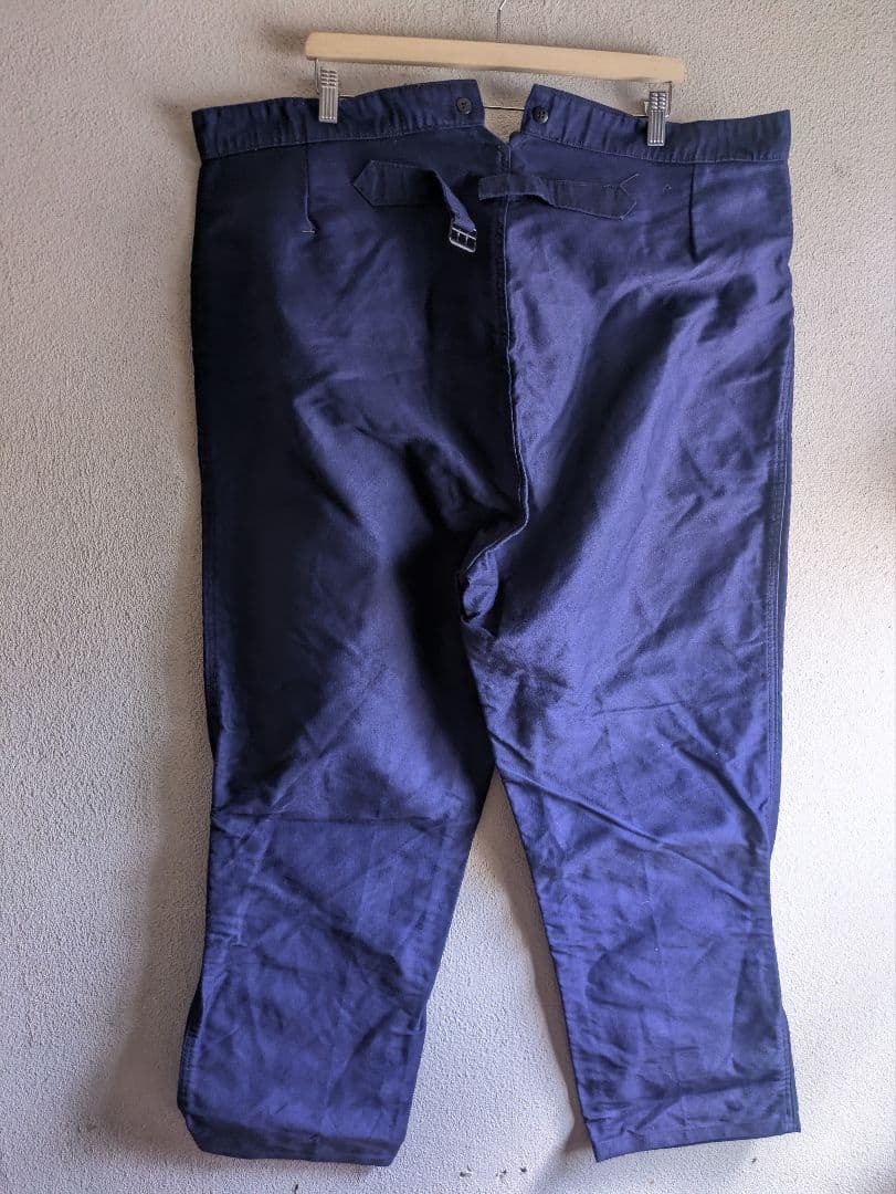 50s ユーロ古着　モールスキン　パンツ　EURO ブルー　ネイビー　ボトム　黒