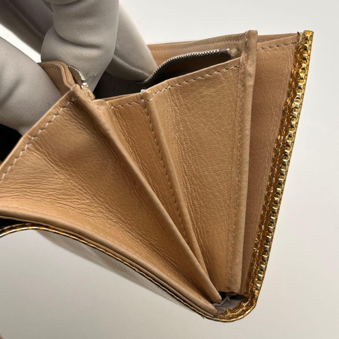 TOD'S ゴールド メッシュ二つ折り財布 トッズ 折り財布