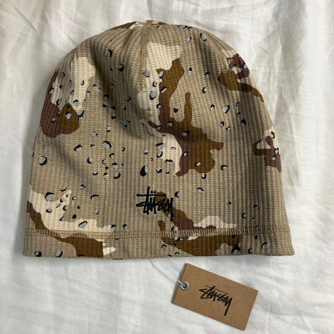 Stussy Waffle Skullcap ベージュカモ