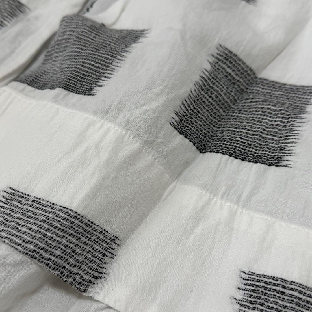 芽風 メフウ mefu 刺繍 ブロック柄 シアーブラウス 羽織　40センソユニコ