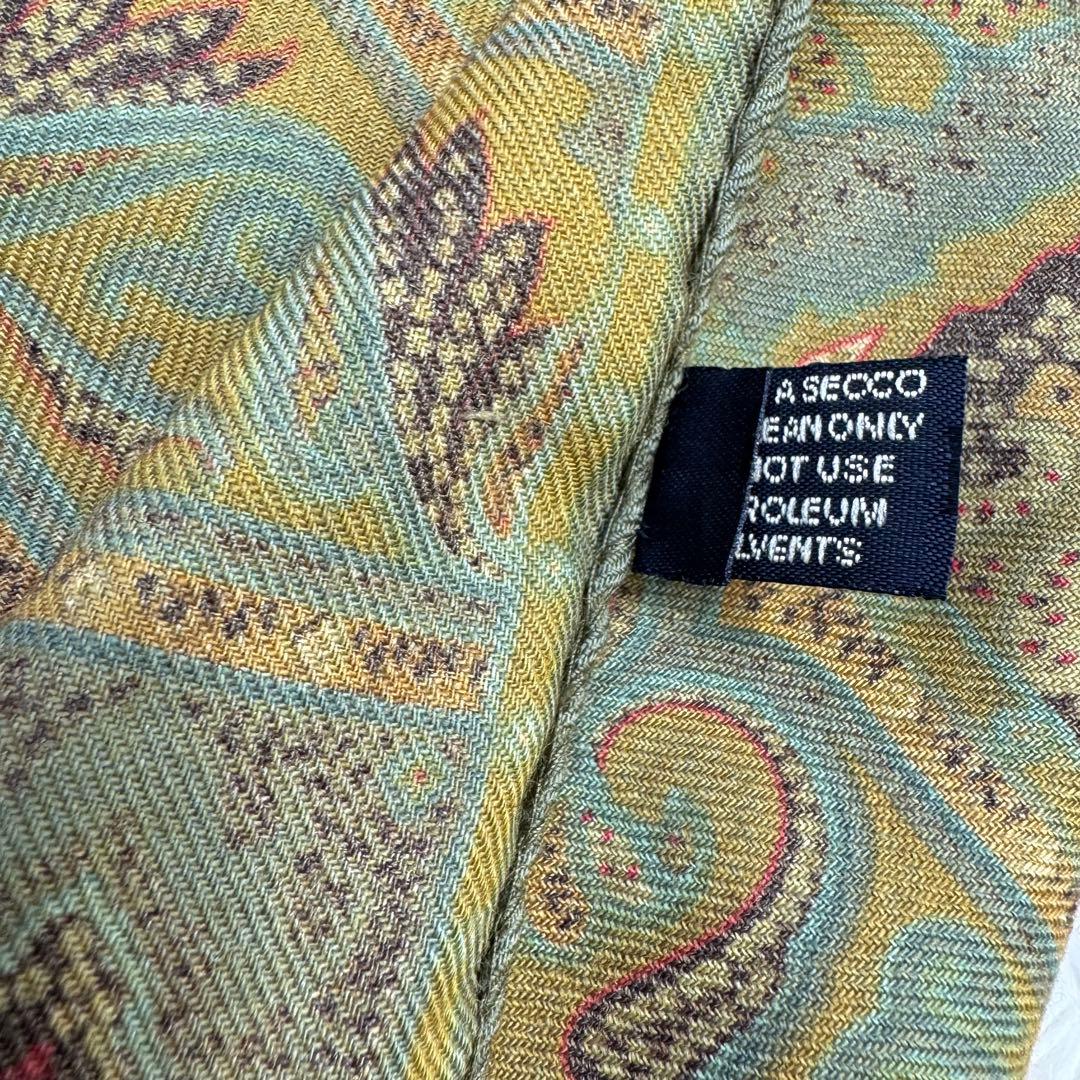 【美品】ETRO スカーフ　ショール　ペイズリー　大判　ウール　シルク