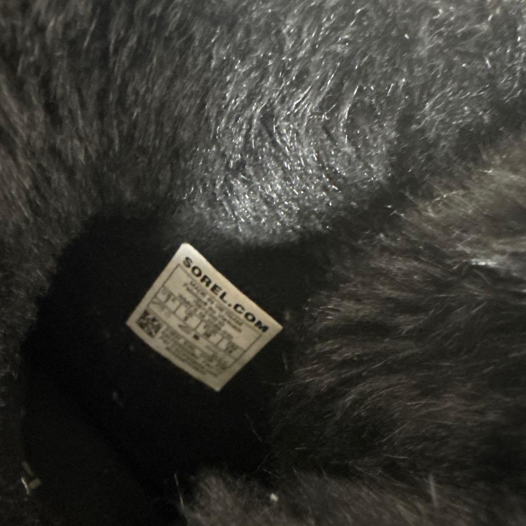 美品　SOREL ファー付きブラック　ティボリ　スノーブーツ