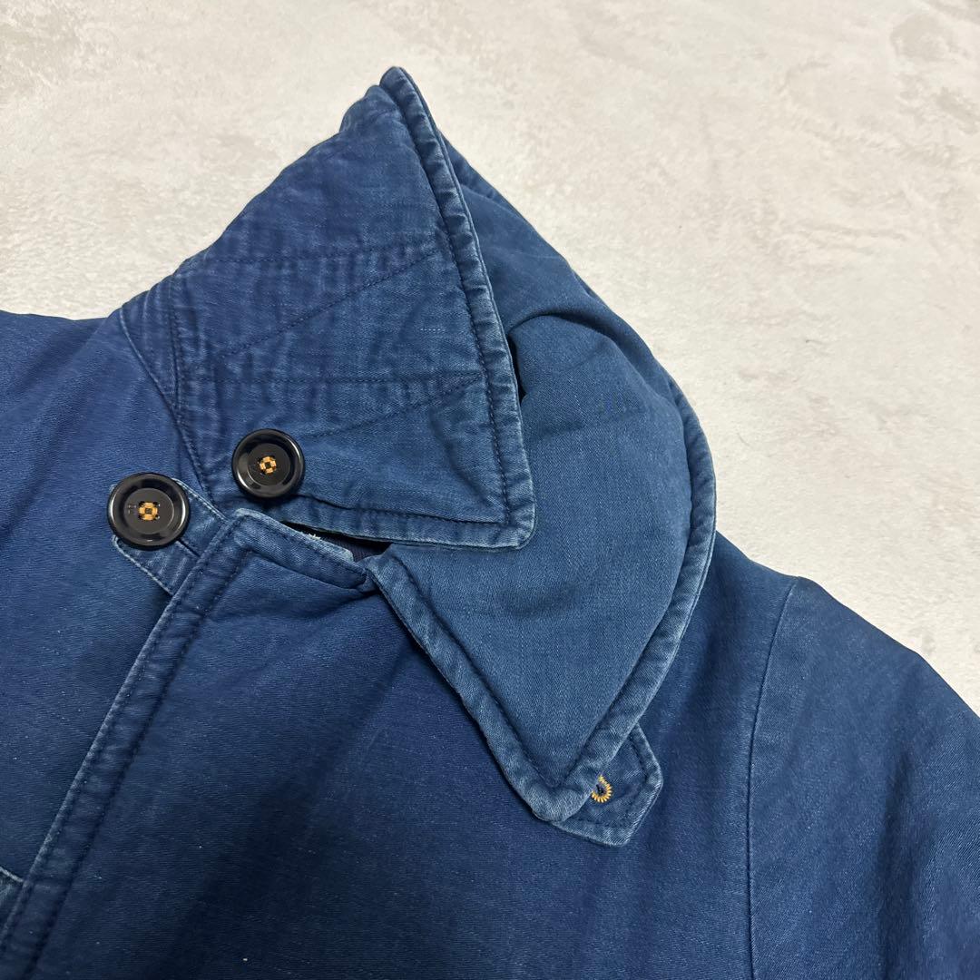 日本製 45r 45rpm 中綿 インディゴ 藍染め イヌイットコート