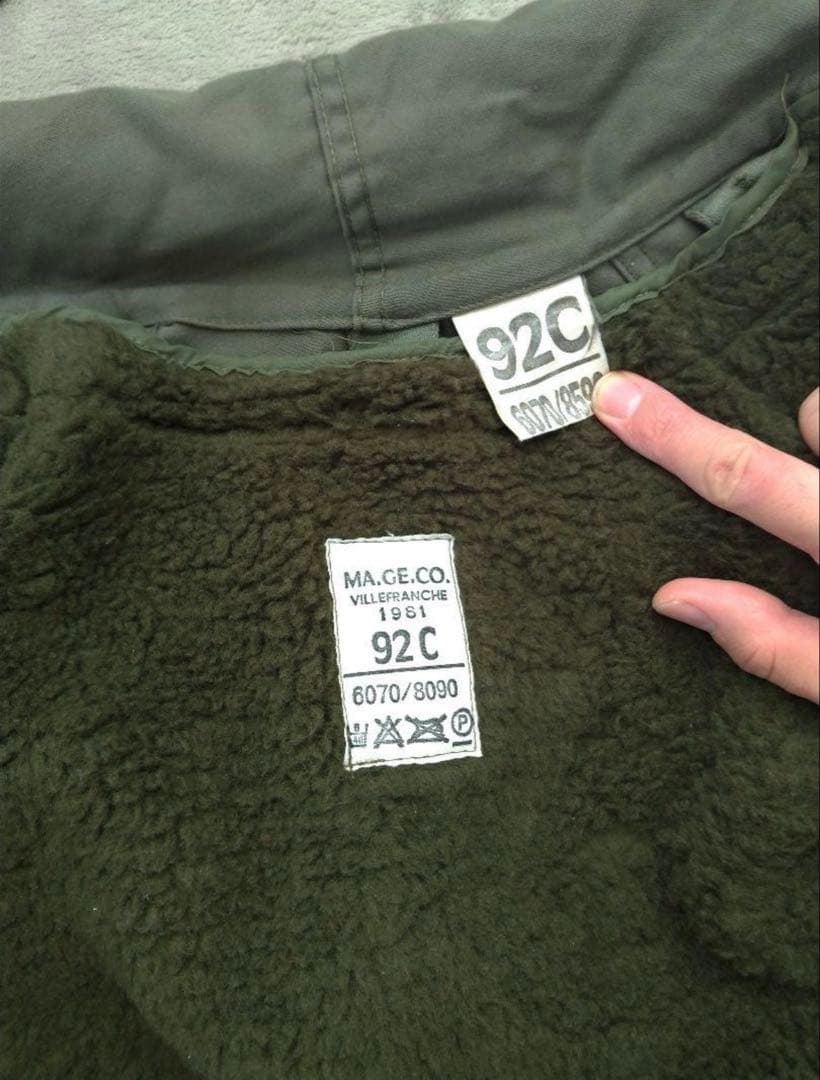 フランス軍　M64パーカー　92C ライナー付き　美品　モッズコート