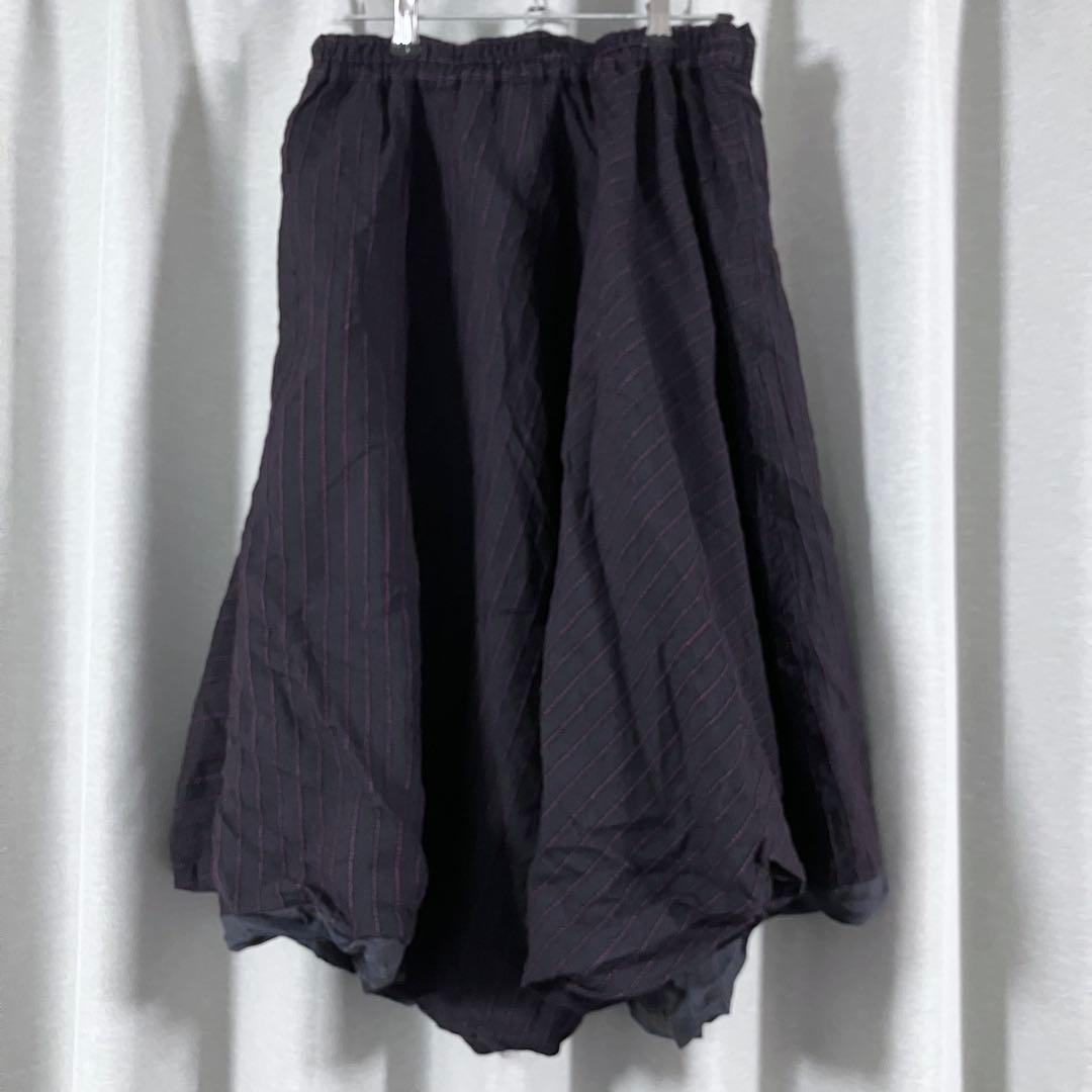 KLASICA クラシカ ALL BUTTER スカート ウール ストライプ