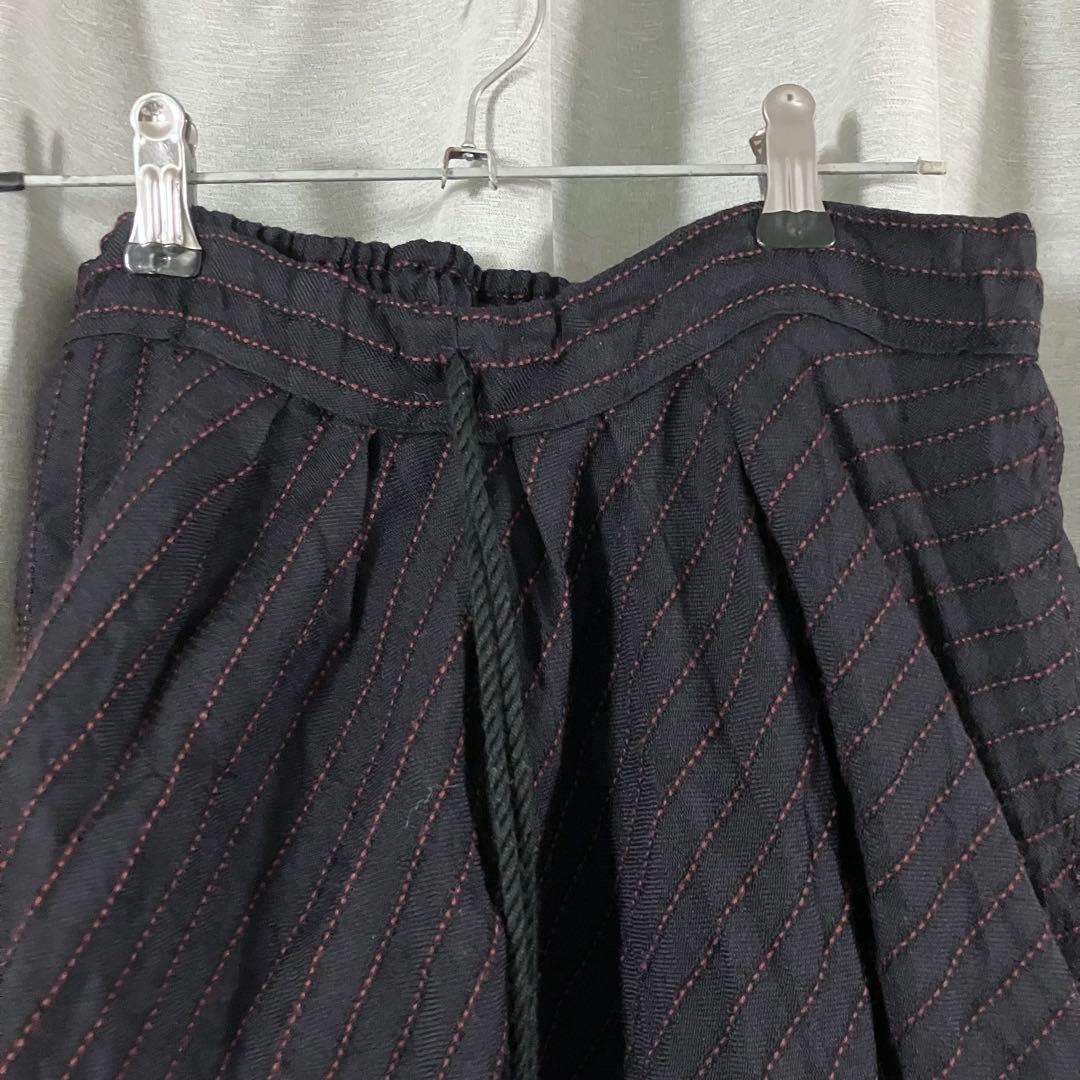 KLASICA クラシカ ALL BUTTER スカート ウール ストライプ