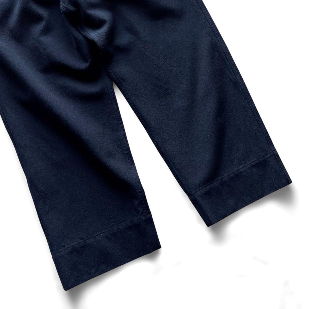【美品】MHL./ウールコットンパンツ/ブラック/ M