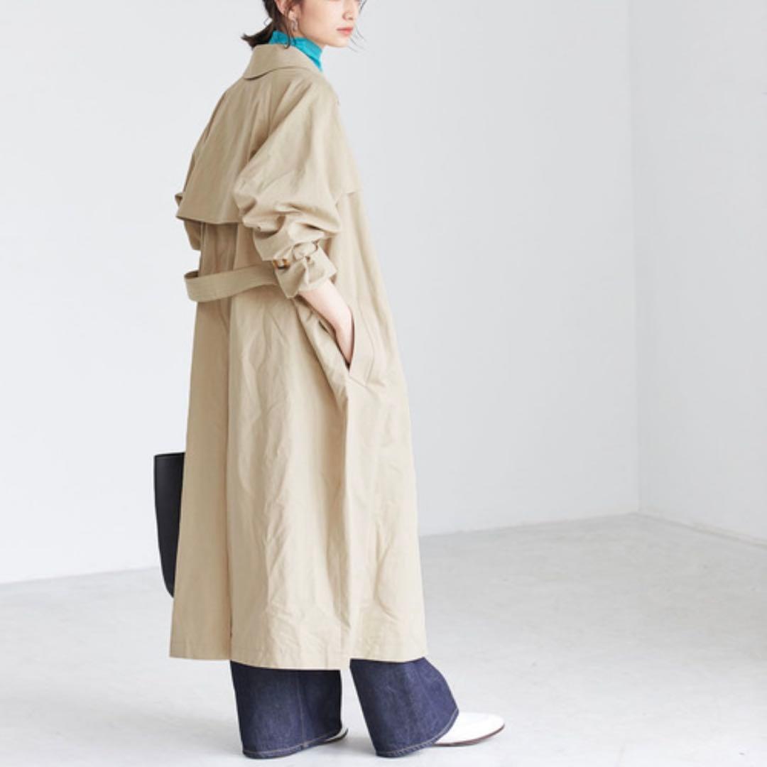 ADAM ET ROPE ロングトレンチコート 38 ベージュ