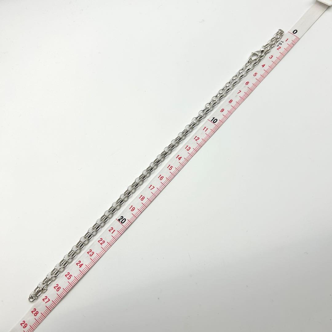 美品　グッチ　オーバル　リンク　チェーン　ネックレス　シルバー　約56cm
