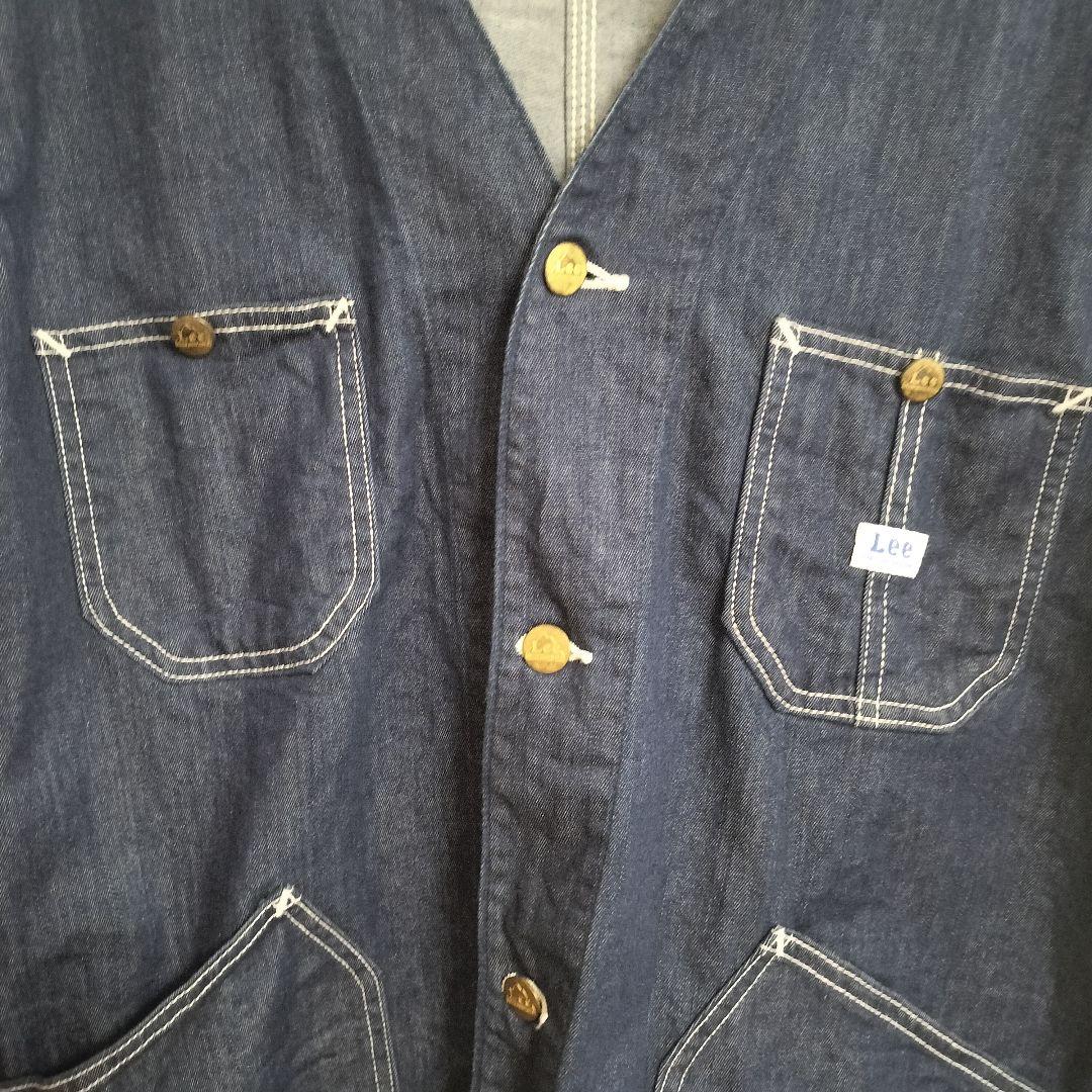 【Lee】デニムカバーオール LB0239 ノーカラージャケット　インディゴ　M