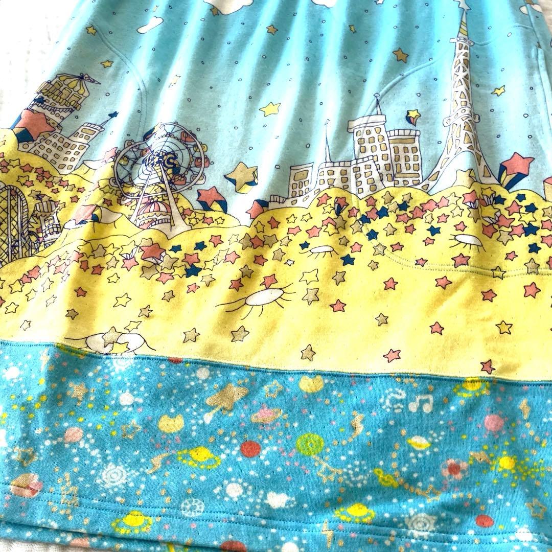 TSUMORI CHISATO SLEEP ワンピース 夏 宇宙柄 空 猫 ラメ