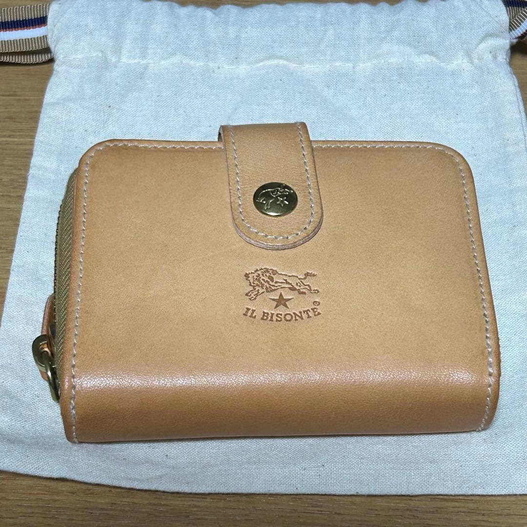 IL BISONTE 二つ折り財布 ナチュラルレザー