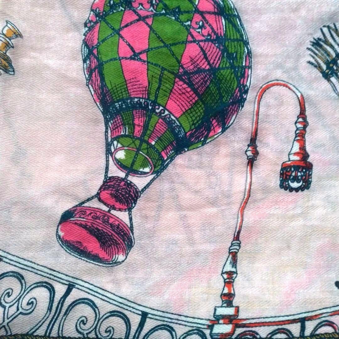 ◆manipuri◆バルーンスカイ◇リネンミックスストール