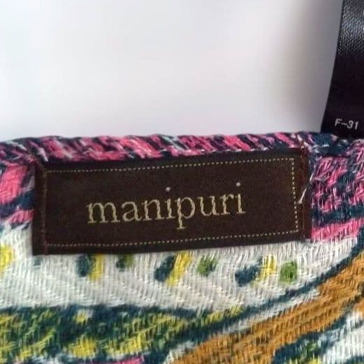 ◆manipuri◆バルーンスカイ◇リネンミックスストール