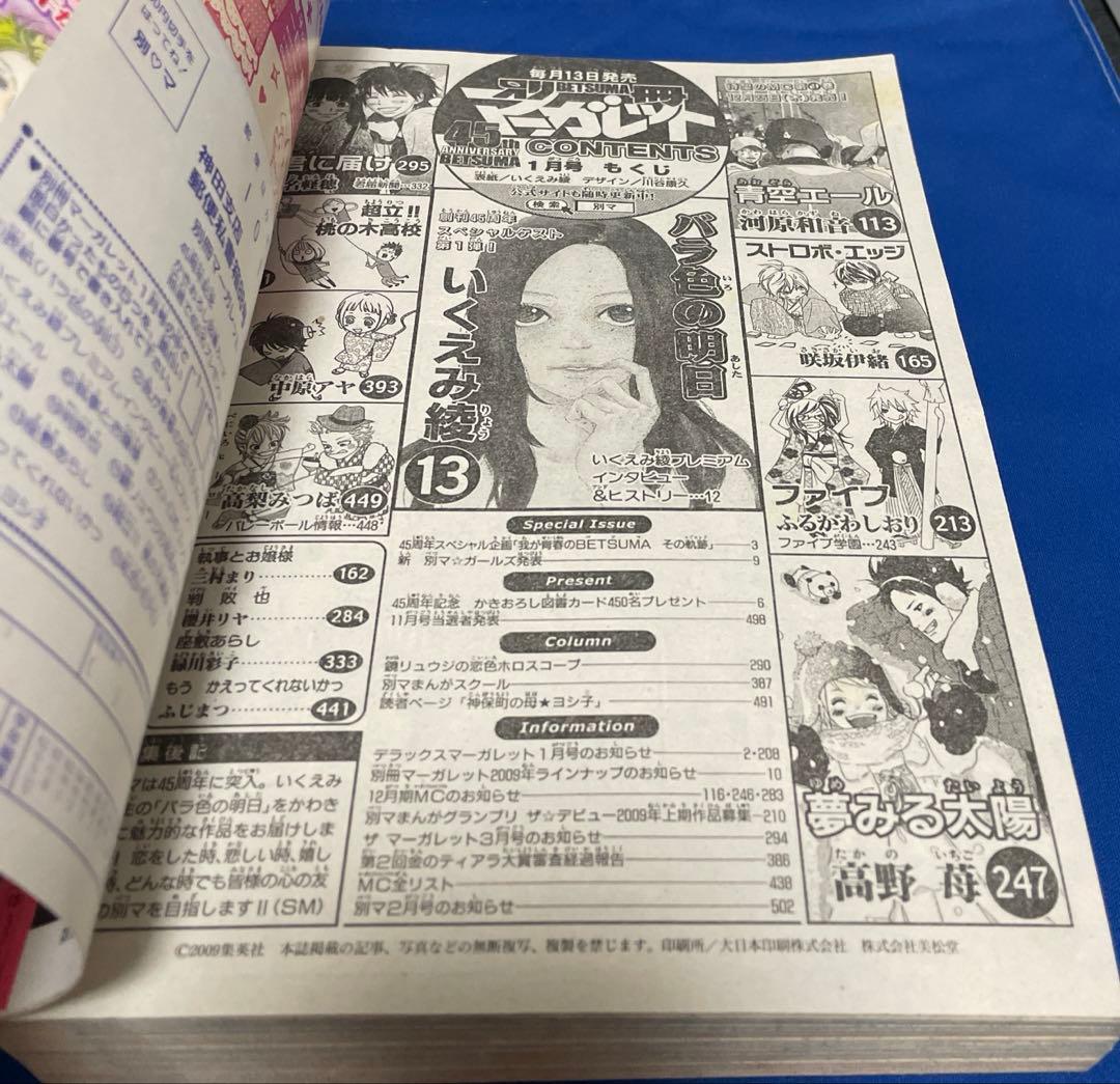 別冊マーガレット2009年1月号