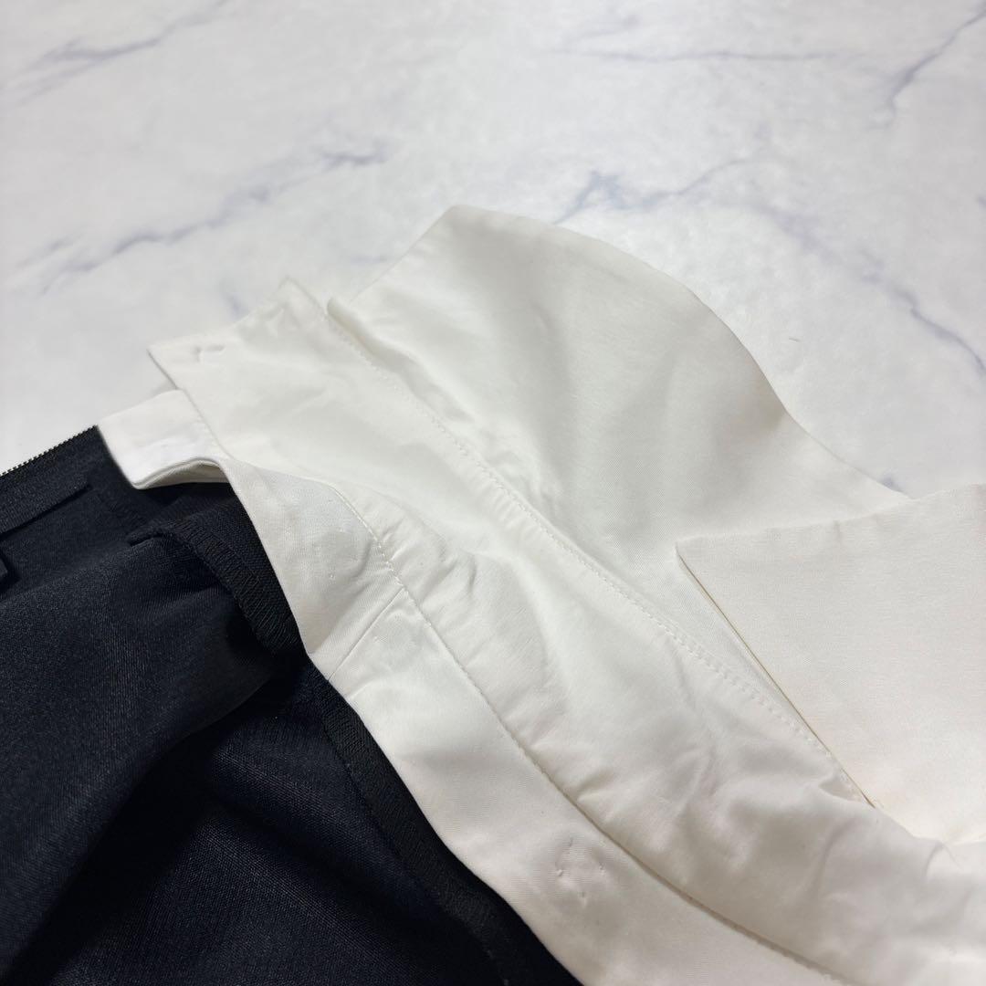 美品 FOXEY NEW YORK 白襟ワンピース ブラック フォーマル 40