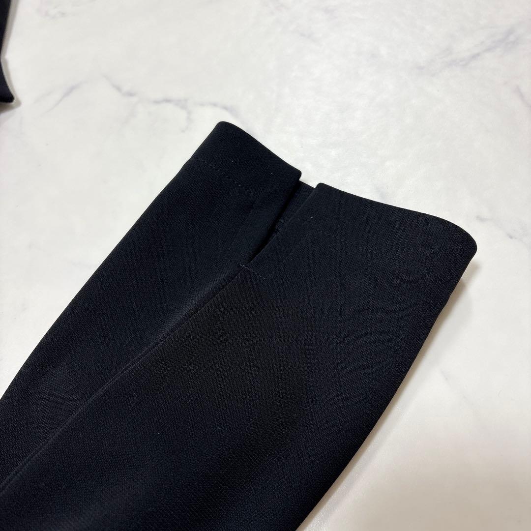 美品 FOXEY NEW YORK 白襟ワンピース ブラック フォーマル 40
