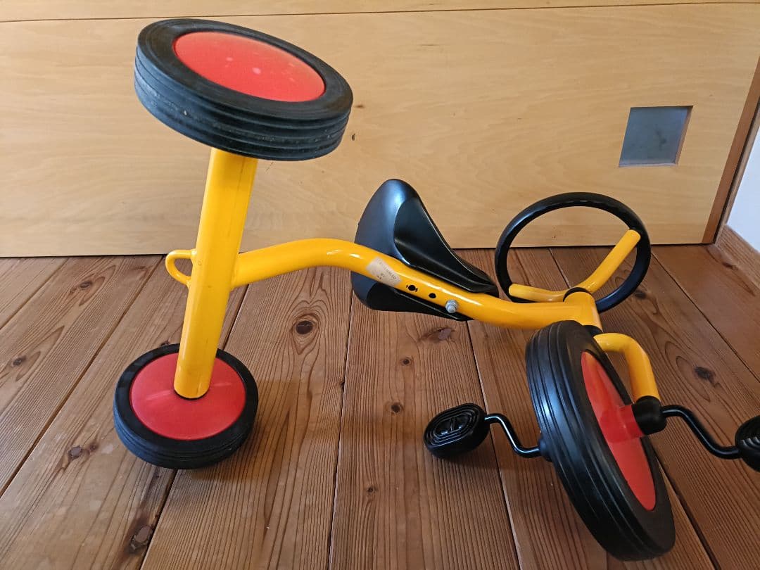 bornelund 三輪車 黄色 赤ホイール