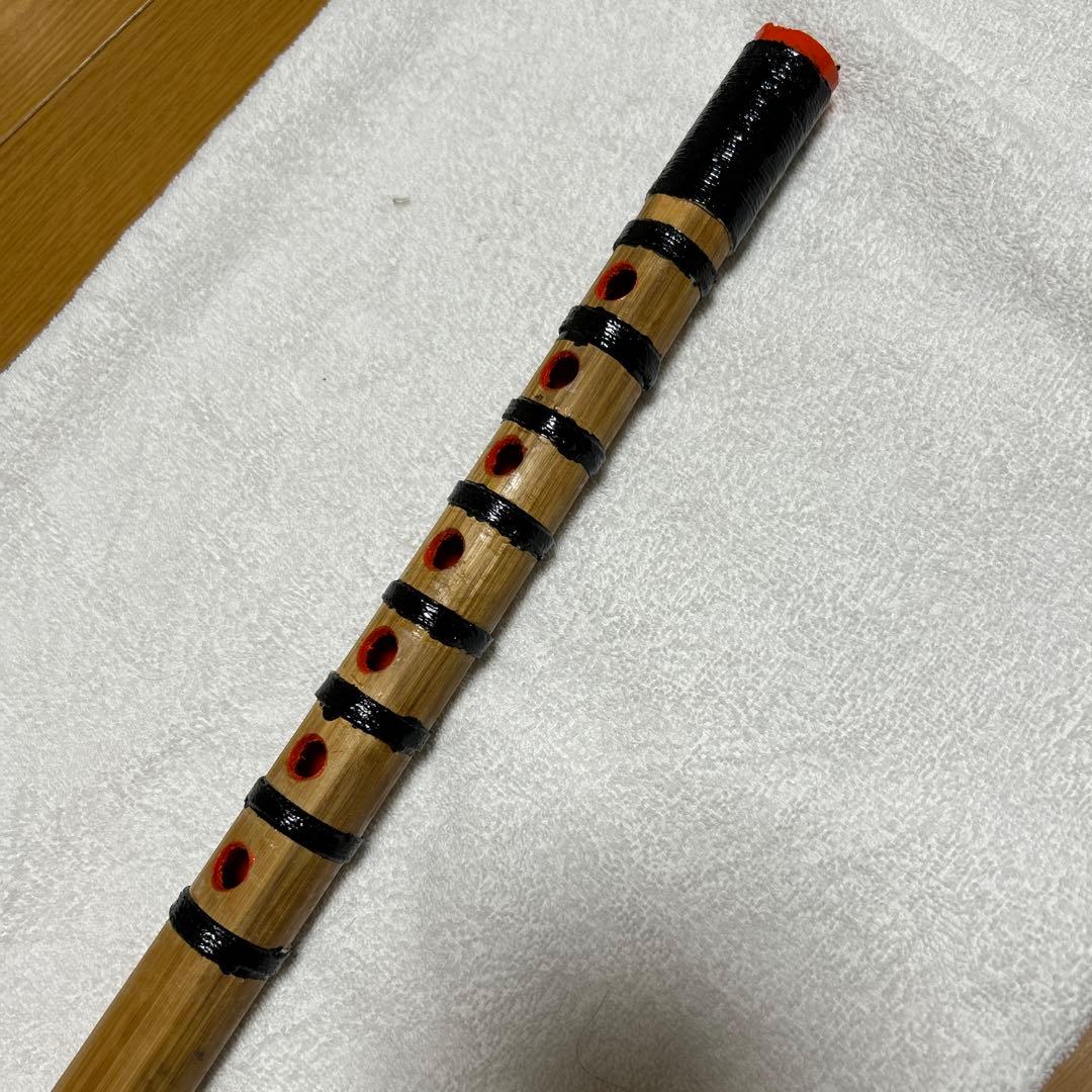篠笛 竹製 7穴四本調子古典調囃子用（30年前後乾燥させた材質です）