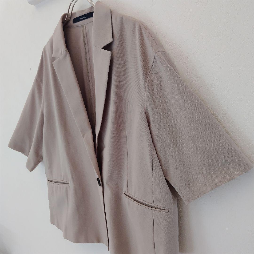 【美品】24SS FRAMeWORK ハーフスリーブジャケット ベージュ F