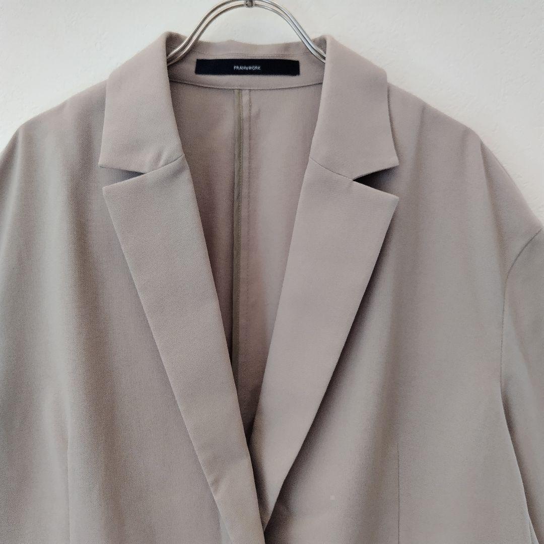 【美品】24SS FRAMeWORK ハーフスリーブジャケット ベージュ F