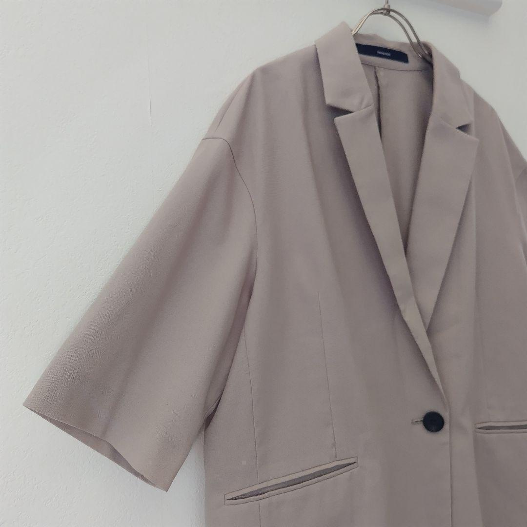 【美品】24SS FRAMeWORK ハーフスリーブジャケット ベージュ F