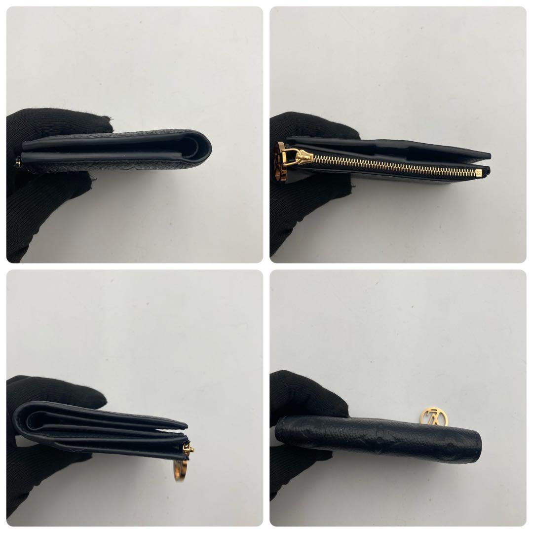 【IC 特美品】ルイヴィトン アンプラント ポルトフォイユ リサ 黒 財布