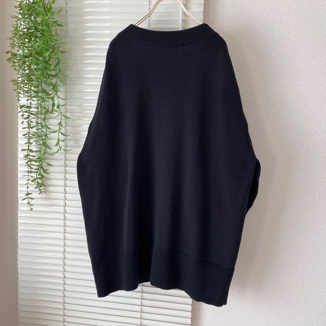 JOURNAL STANDARD コットンカシミヤビッグカーディガン 黒