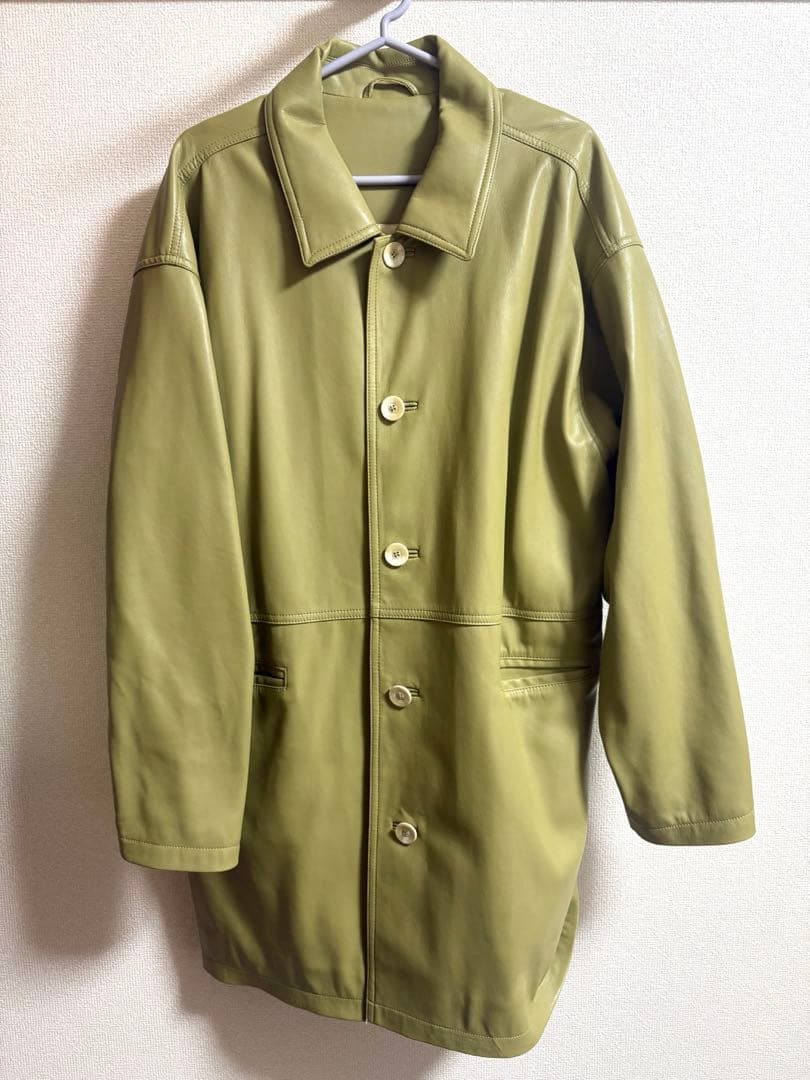 TODAYFUL フェイクレザージャケット　オリーブグリーン