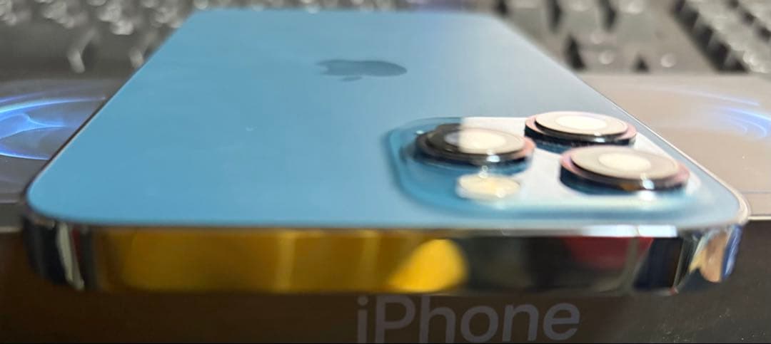 バッテリーフロント画面純正新品 iPhone12promax ブルー 256GB