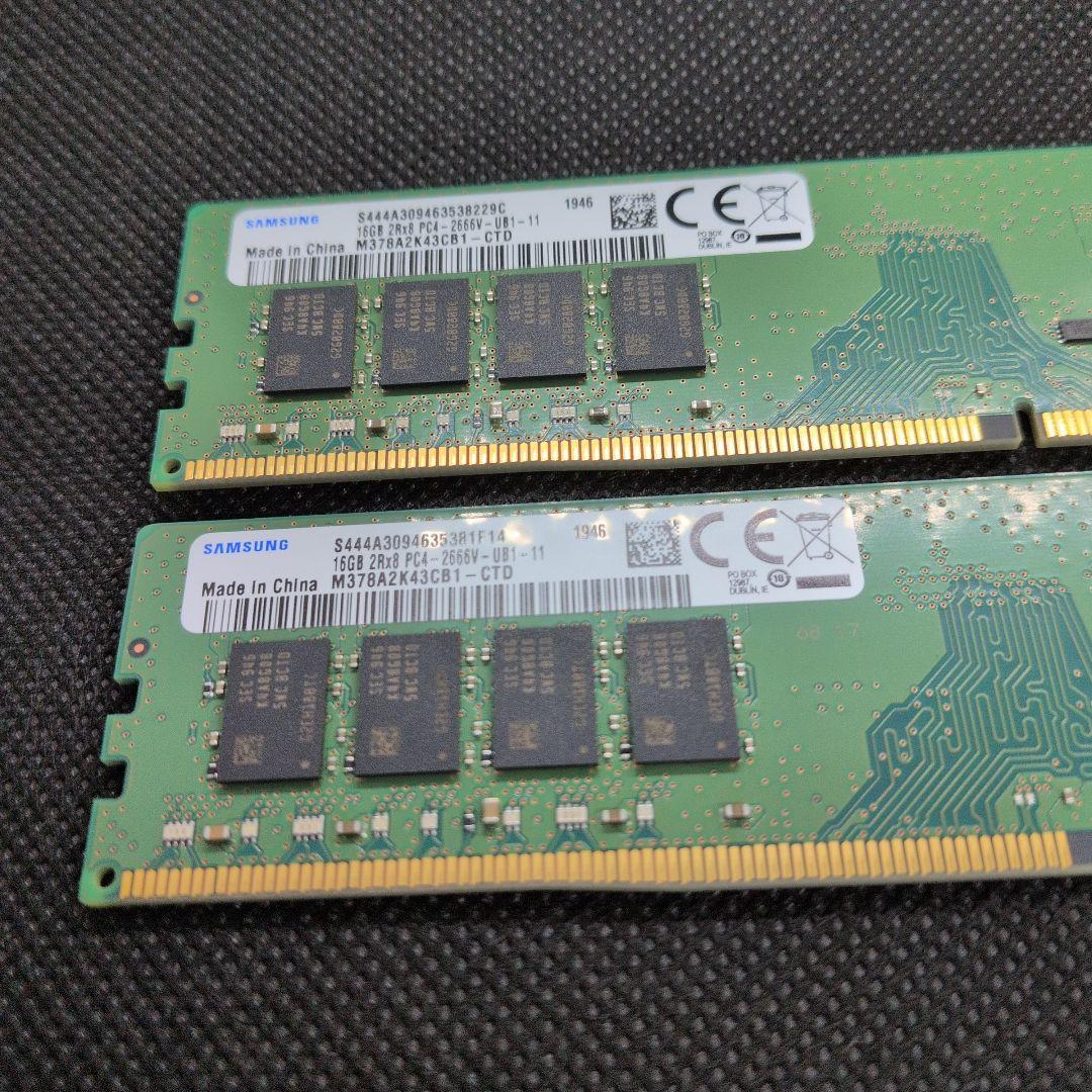 限*C様 Samsung DDR4 16GB メモリ 2枚 計32GB