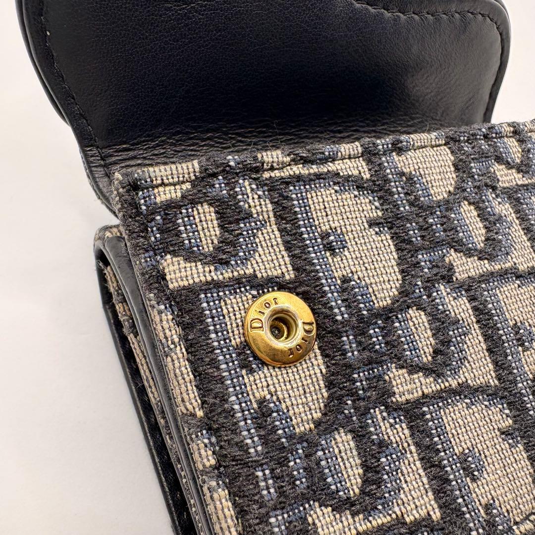 Dior★オブリーク SADDLE コンパクトウォレット 三つ折り財布【美品】