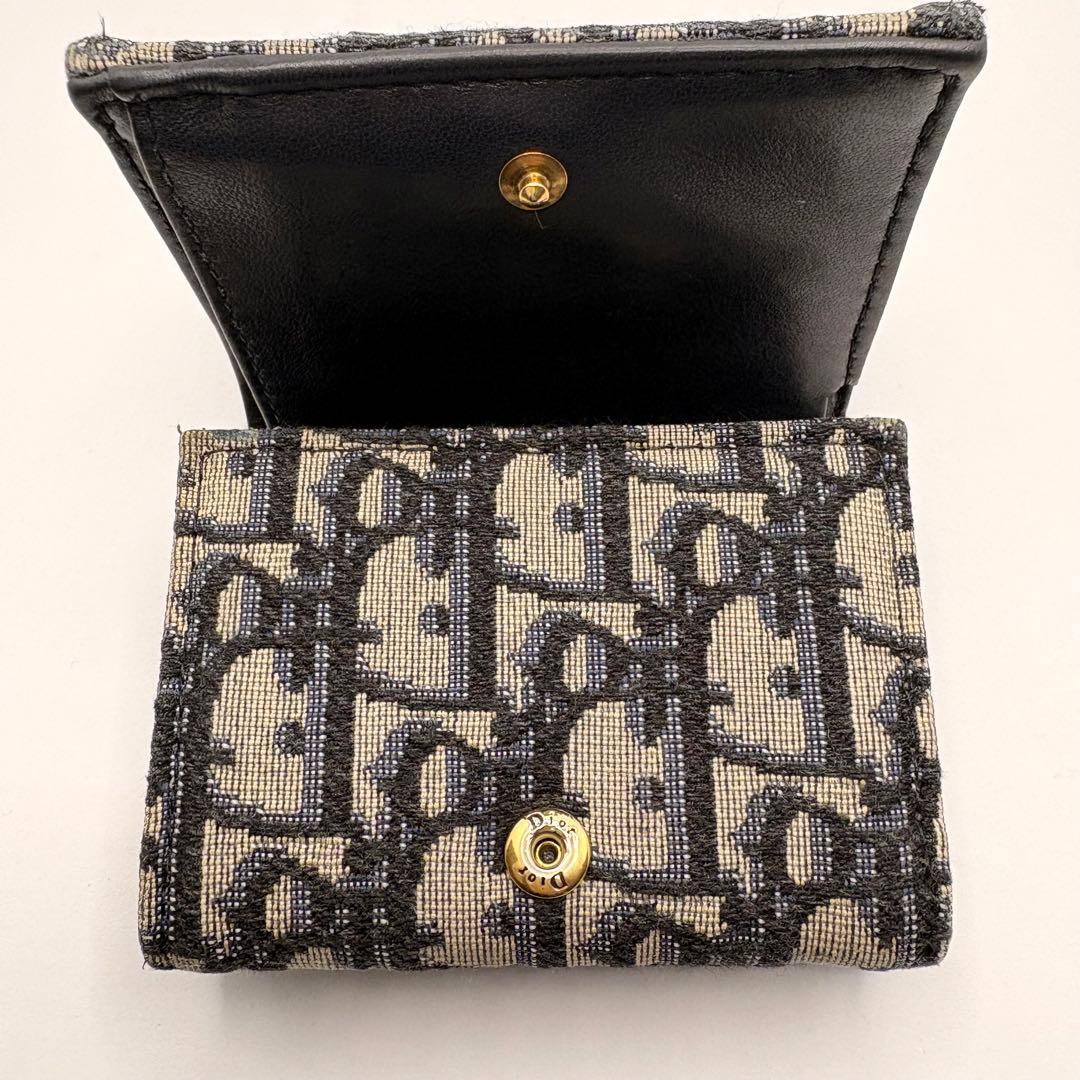 Dior★オブリーク SADDLE コンパクトウォレット 三つ折り財布【美品】