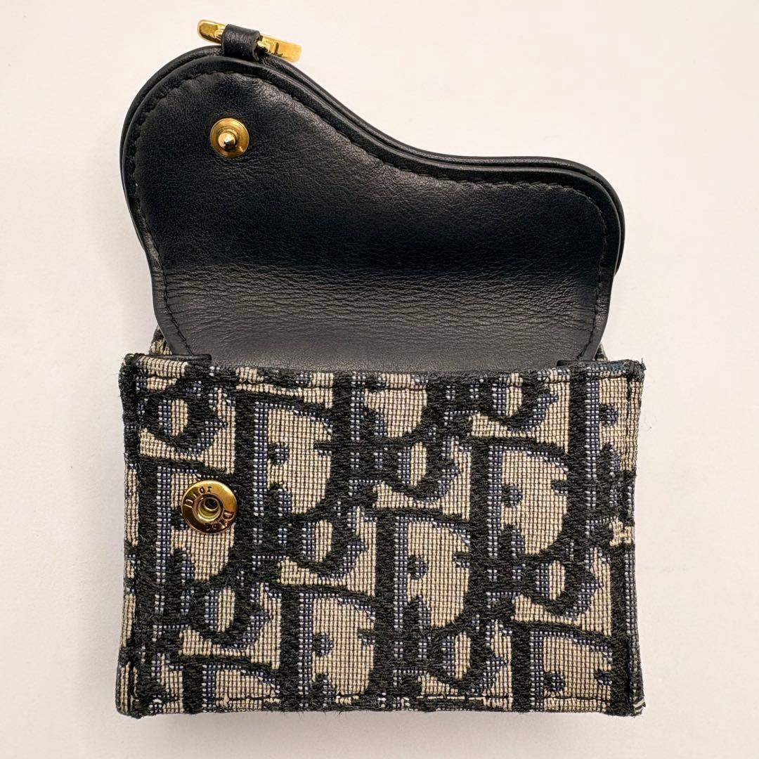 Dior★オブリーク SADDLE コンパクトウォレット 三つ折り財布【美品】