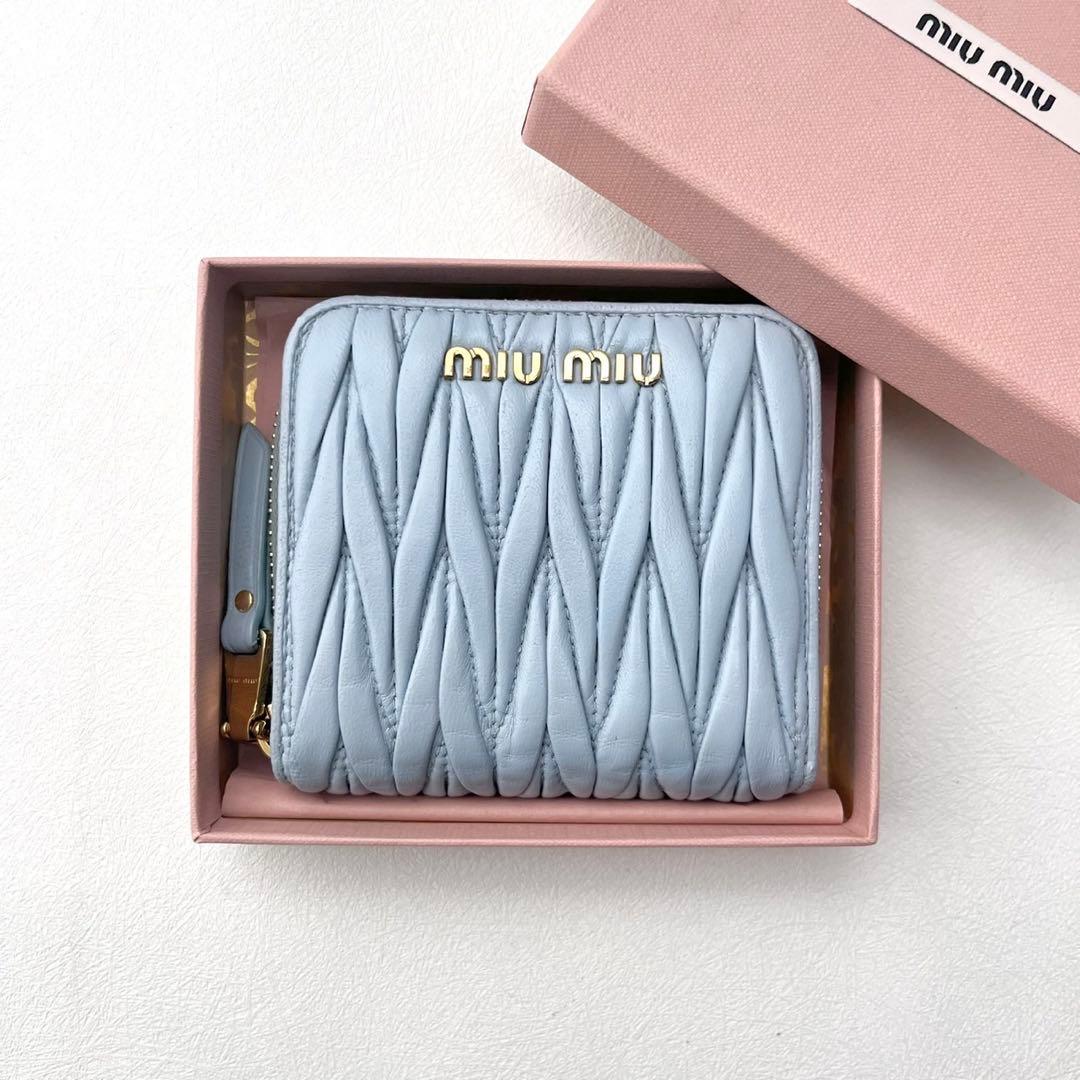miu miu ミュウミュウ マテラッセ コンパク二つ折り財布　0212-①