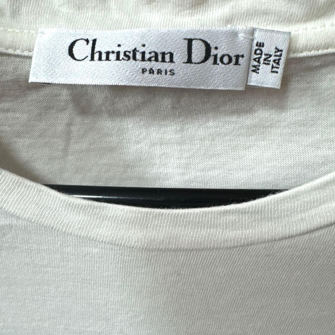 CHRISTIAN DIOR 半袖Tシャツ Sホワイト　コットン　ディオール