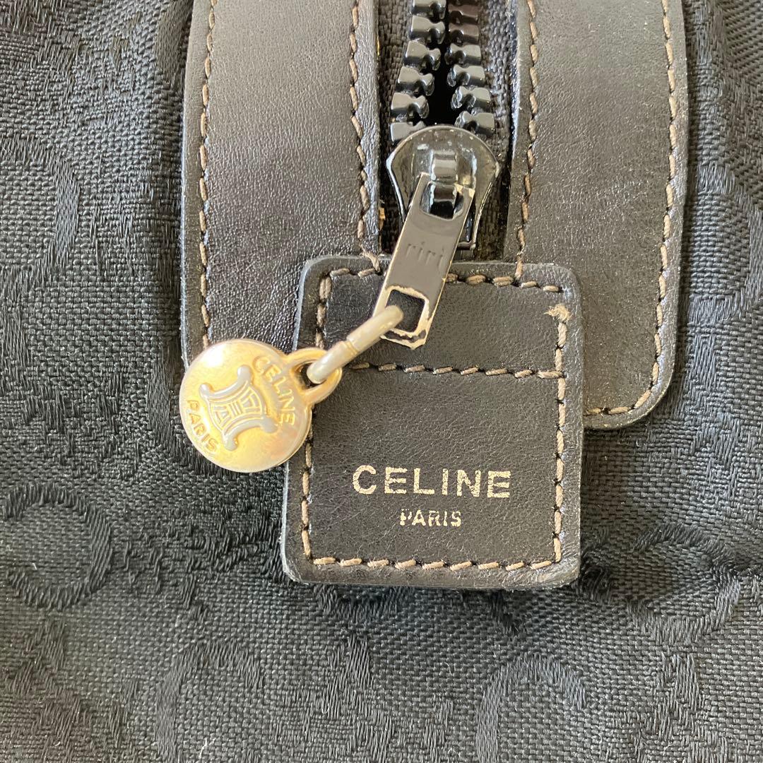 CELINE　ミニボストンバッグ　Cサルキー　キャンバス　4216