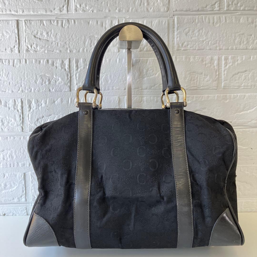 CELINE　ミニボストンバッグ　Cサルキー　キャンバス　4216