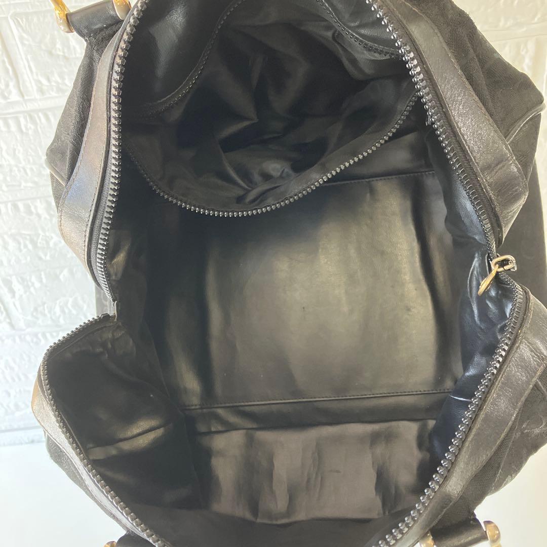 CELINE　ミニボストンバッグ　Cサルキー　キャンバス　4216