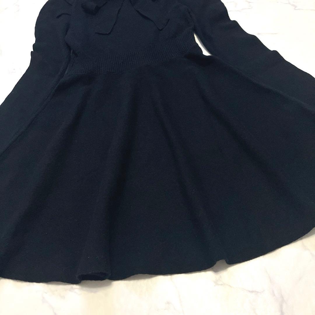 【新品未使用】dazzlin モチーフパターンニットミニワンピース