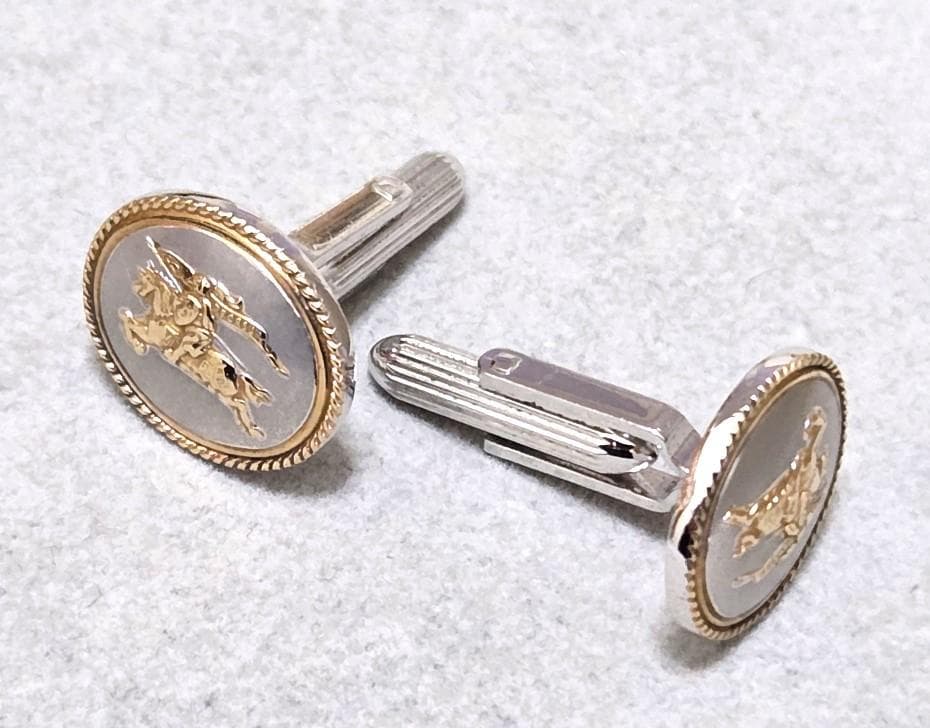 BURBERRY馬上の騎士　K14GFSILVER925カフス　箱付　43026