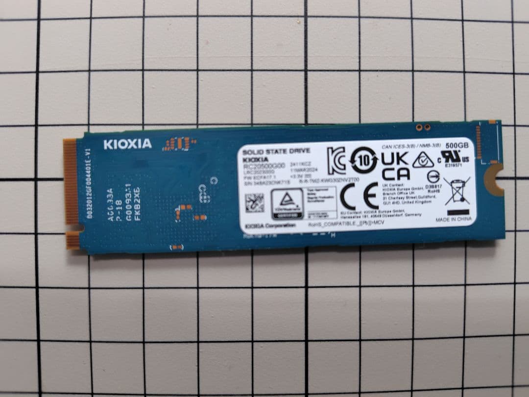 キオクシア KIOXIA SSD 500GB NVMe M.2