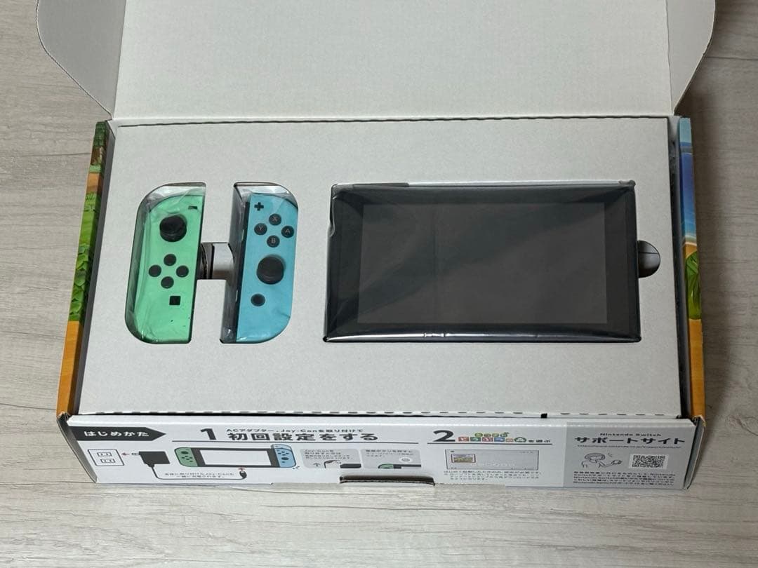 Nintendo Switch あつまれどうぶつの森デザイン　 本体&付属品