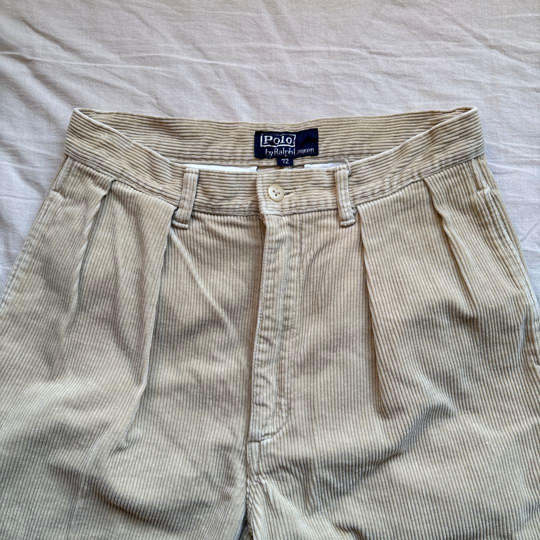 【90s】Ralph Lauren コーデュロイ パンツ 初期タグ ベージュ