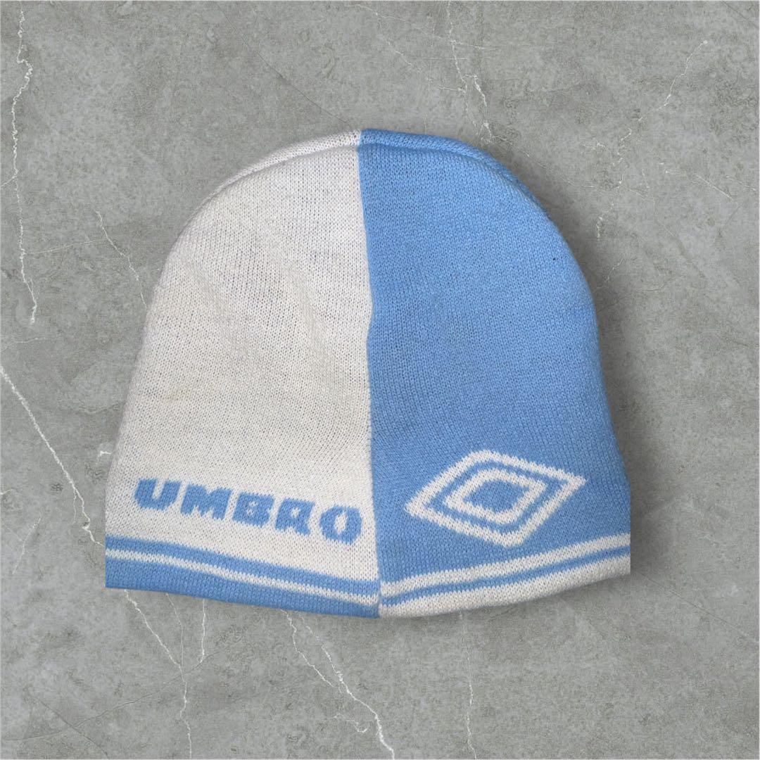 Supreme Umbro ニット帽　ビーニー　水色　白