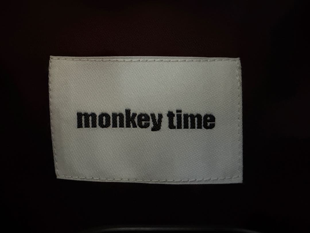 monkey time メンズ チェックジャケット S ベージュ ブルゾン