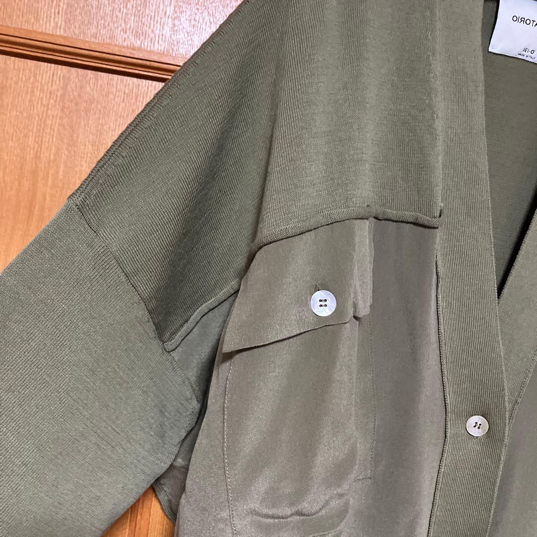 最終値下げ！新品　オリーブ カーディガン ボタン付き 長袖