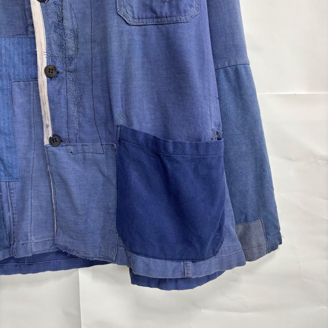70sフレンチ　カバーオール　ボロ襤褸　ボロの美学　ツギハギ　ユーロヴィンテージ