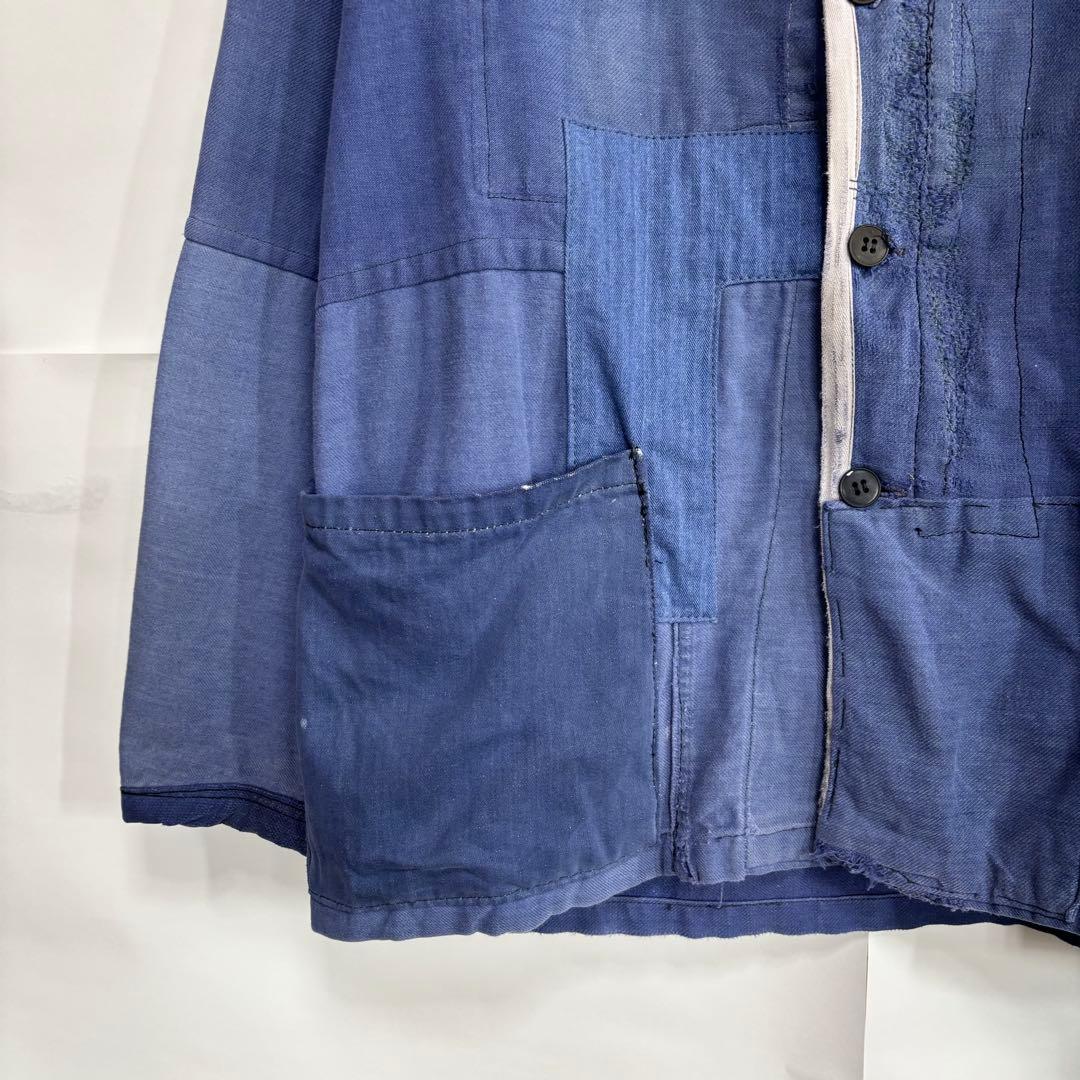 70sフレンチ　カバーオール　ボロ襤褸　ボロの美学　ツギハギ　ユーロヴィンテージ