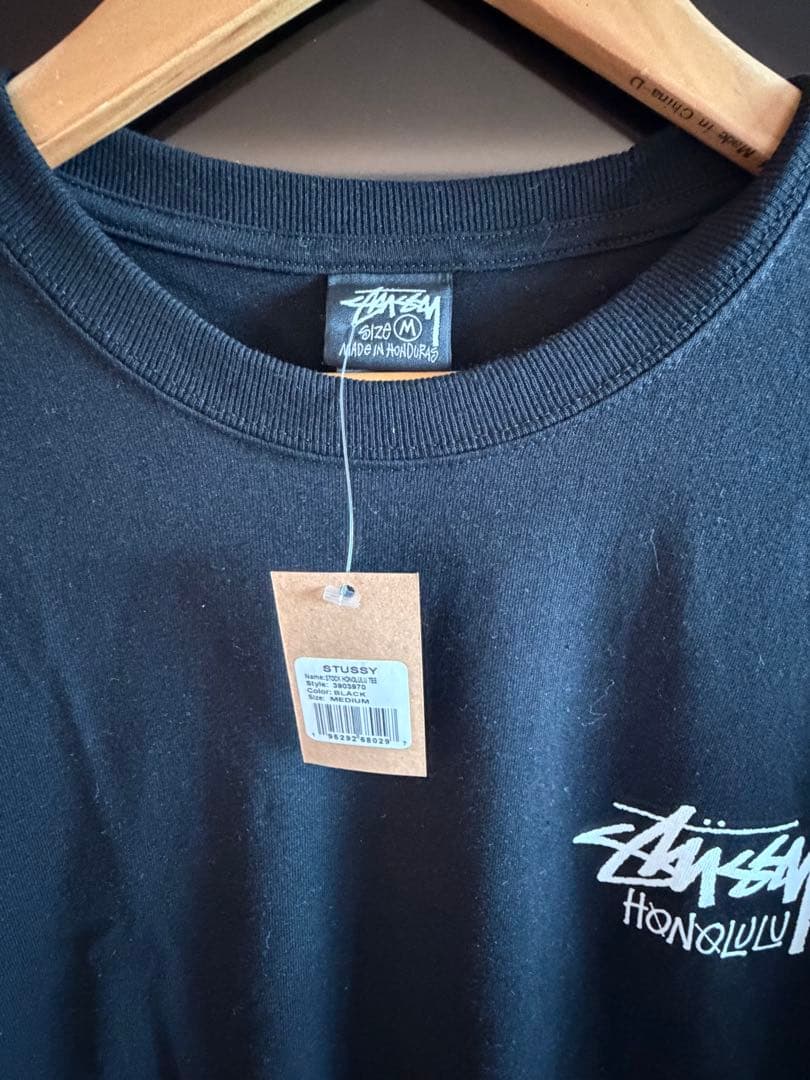 Stussy Honolulu ブラック Tシャツ US Mサイズ 明細ありタグ